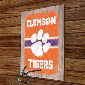 Clemson Hook and Ring Toss Game - 11in x 8in x .25 in, 43976