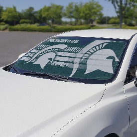 Michigan State University Auto Shade 59" x 29.5" - Primary Logo, Alternate Logo and Wordmark, 60016 Michigan State University Auto Shade 59" x 29.5" - Primary Logo, Alternate Logo and Wordmark, 60016