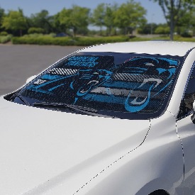 NFL - Carolina Panthers Auto Shade 59" x 29.5" - Primary Logo, Alternate Logo and Wordmark, 60046 NFL - Carolina Panthers Auto Shade 59" x 29.5" - Primary Logo, Alternate Logo and Wordmark, 60046