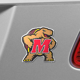 University of Maryland Embossed Color Emblem 3.25 x 3.25 - "M & Turtle" Logo, 60535