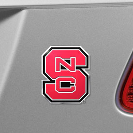 NC State Wolfpack Heavy Duty Aluminum Embossed Color Emblem, 60547