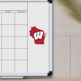 Wisconsin Badgers Team State Shape Decal Sticker, 61362