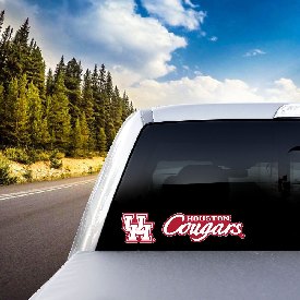 Houston Cougars 2 Piece Team Slogan Decal Sticker Set, 61409
