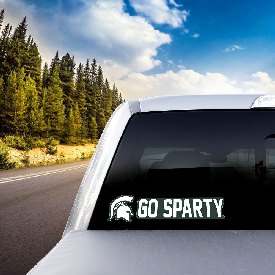 Michigan State University Team Slogan Decal 3 x 12 - Primary Logo & Team Slogan, 61416