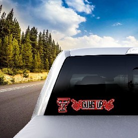 Texas Tech University Team Slogan Decal 3 x 12 - Primary Logo & Team Slogan, 61435
