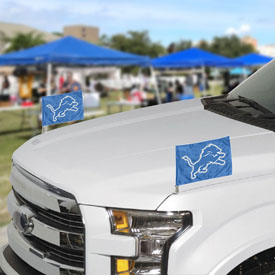 Detroit Lions Ambassador Car Flags - 2 Pack Mini Auto Flags, 4in X 6in, 61866