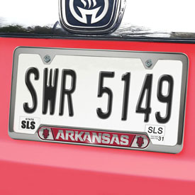 Arkansas Razorbacks Embossed License Plate Frame, 6.25in x 12.25in, 61975
