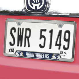 West Virginia Mountaineers Embossed License Plate Frame, 6.25in x 12.25in, 61996