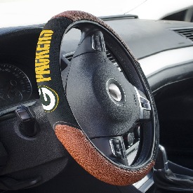 Green Bay Packers Football Grip Steering Wheel Cover 15" Diameter, 62094