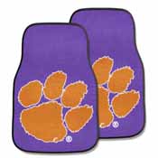 Clemson 2-piece Purple Carpeted Car Mats 17"x27", 10233