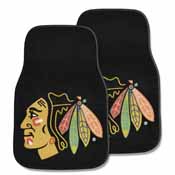 NHL - Chicago Blackhawks 2-pc Printed Carpet Car Mats 17"x27", 10338