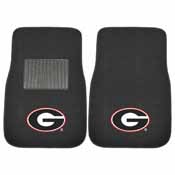 Georgia 2-piece Embroidered Car Mats 18"x27", 10347