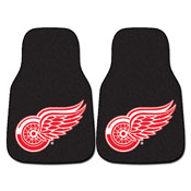 NHL - Detroit Red Wings 2-pc Carpet Car Mat Set 17"x27", Black, 10724