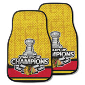 Chicago Blackhawks Front Carpet Car Mat Set - 2 Pieces, 2010 NHL Stanley Cup Champions, 11740