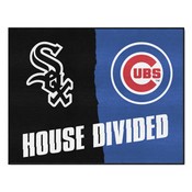 MLB - Chicago White Sox - MLB - Chicago Cubs House Divided Rugs 33.75"x42.5", 12247