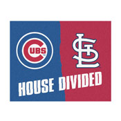 MLB - Chicago Cubs - St. Louis Cardinals House Divided Rugs 33.75"x42.5", 12248