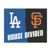 MLB - Los Angeles Dodgers - MLB - San Francisco Giants House Divided Rugs 33.75"x42.5", 12249