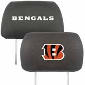 NFL - Cincinnati Bengals Head Rest Cover 10"x13" - 2 Pcs Per Set, 12494