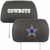 NFL - Dallas Cowboys Head Rest Cover 10"x13" - 2 Pcs Per Set, 12496
