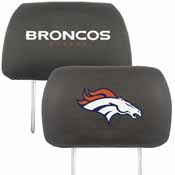 NFL - Denver Broncos Head Rest Cover 10"x13" - 2 Pcs Per Set, 12497