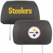 NFL - Pittsburgh Steelers Head Rest Cover 10"x13" - 2 Pcs Per Set, 12512