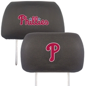 MLB - Philadelphia Phillies Head Rest Cover 10"x13" - 2 Pcs Per Set, 12547
