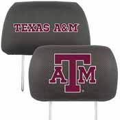Texas A&M Head Rest Cover 10"x13" - 2 Pcs Per Set, 12595