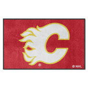 Calgary Flames High-Traffic Mat with Durable Rubber Backing, AGS-12838