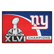 New York Giants Starter Mat Accent Rug - 19in. x 30in., 2012 Super Bowl XLVI Champions, 13388
