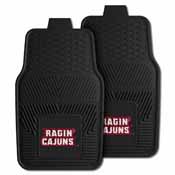 Louisiana-Lafayette Heavy Duty 2-Piece Vinyl Car Mats 17"x27", 13929