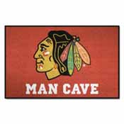 NHL - Chicago Blackhawks Man Cave Starter Rug 19"x30", 14410
