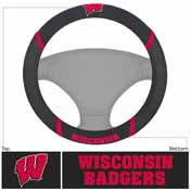 Wisconsin Steering Wheel Cover 15"x15", 14933