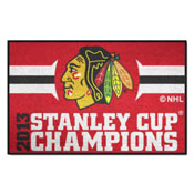 Chicago Blackhawks Starter Mat Accent Rug - 19in. x 30in., 2013 NHL Stanley Cup Champions, 15189