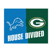 NFL - Detroit Lions - Green Bay Packers House Divided Rugs 33.75"x42.5", 15555