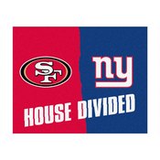 NFL -San Francisco 49ers - New York Giants House Divided Rugs 33.75"x42.5", 15596