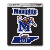 Memphis Tigers 3 Piece Decal Sticker Set, 168-F602.3