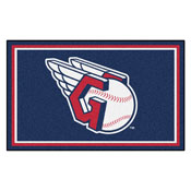 Cleveland Guardians 4ft. x 6ft. Plush Area Rug - Guardians Fastball Primary Logo, 16916