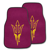 Arizona State Pitchfork 2-piece Carpeted Car Mats 17"x27", 17147