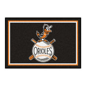 Baltimore Orioles 4ft. x 6ft. Plush Area Rug 1954 Retro Logo, 1720