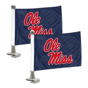 Ole Miss Rebels Ambassador Car Flags - 2 Pack Mini Auto Flags, 4in X 6in, 176-F106