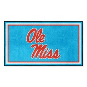 Ole Miss Rebels 3ft. x 5ft. Plush Area Rug, Light Blue Alternate, 176-F308