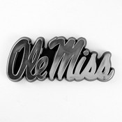 Ole Miss Rebels Molded Chrome Plastic Emblem, 176-F609