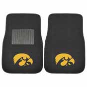 Iowa 2-piece Embroidered Car Mats 18"x27", 17600