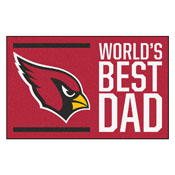 NFL - Arizona Cardinals Starter Mat - World's Best Dad 19"x30", 18157