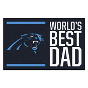 NFL - Carolina Panthers Starter Mat - World's Best Dad 19"x30", 18161