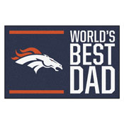 NFL - Denver Broncos Starter Mat - World's Best Dad 19"x30", 18166