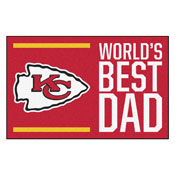 NFL - Kansas City Chiefs Starter Mat - World's Best Dad 19"x30", 18172