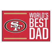 NFL - Pittsburgh Steelers Starter Mat - World's Best Dad 19"x30", 18183