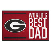 University of Georgia Starter Mat - World's Best Dad 19"x30", 18191