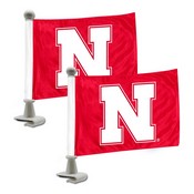 Nebraska Cornhuskers Ambassador Car Flags - 2 Pack Mini Auto Flags, 4in X 6in, 182-F106